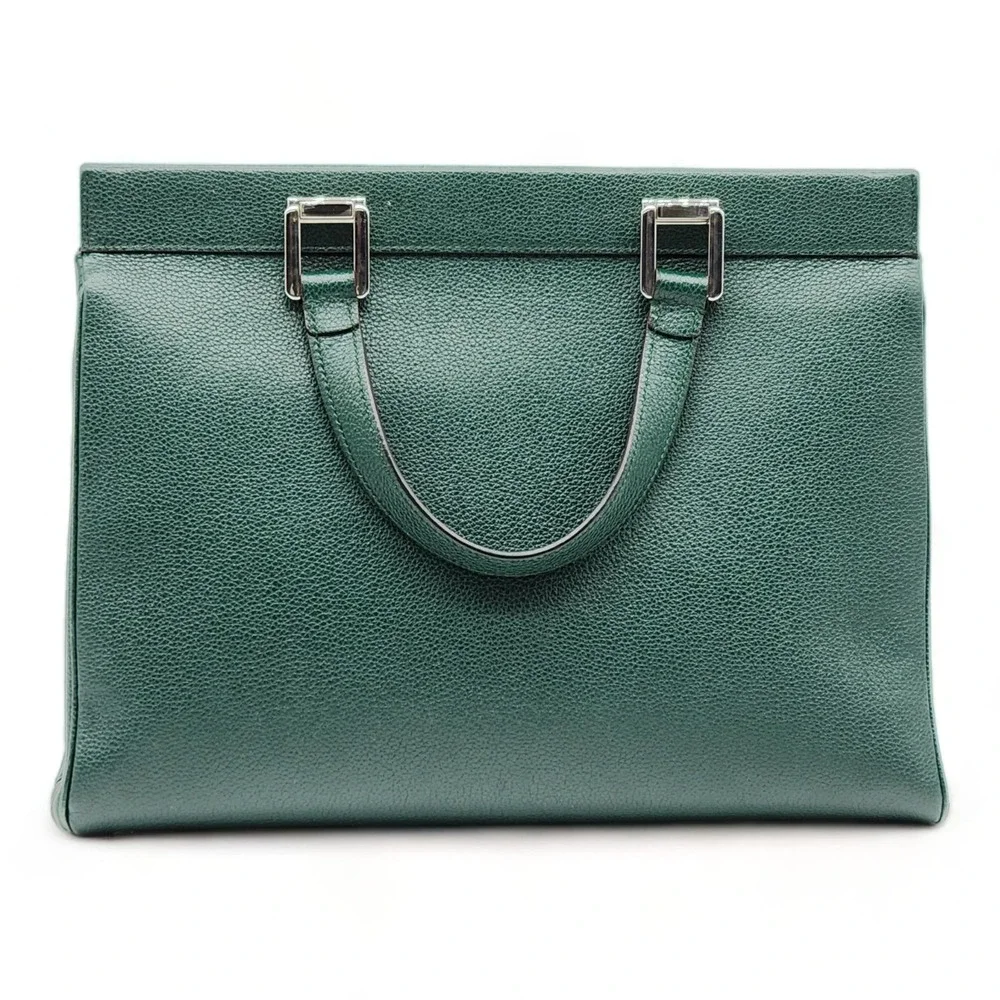 Gucci Zumi Top Handle Bag Leather Medium Green - Picture 3 of 16